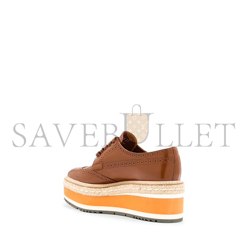 PRADA SPAZZOLATO RE-EDITION PLATFORM WINGTIP LOAFERS  PRADA SPAZZOLATO RE-EDITION PLATFORM WINGTIP LOAFERS